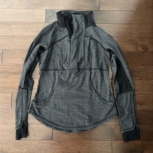 Lululemon Athletica Charcoal and Black Zip-Up Jacket